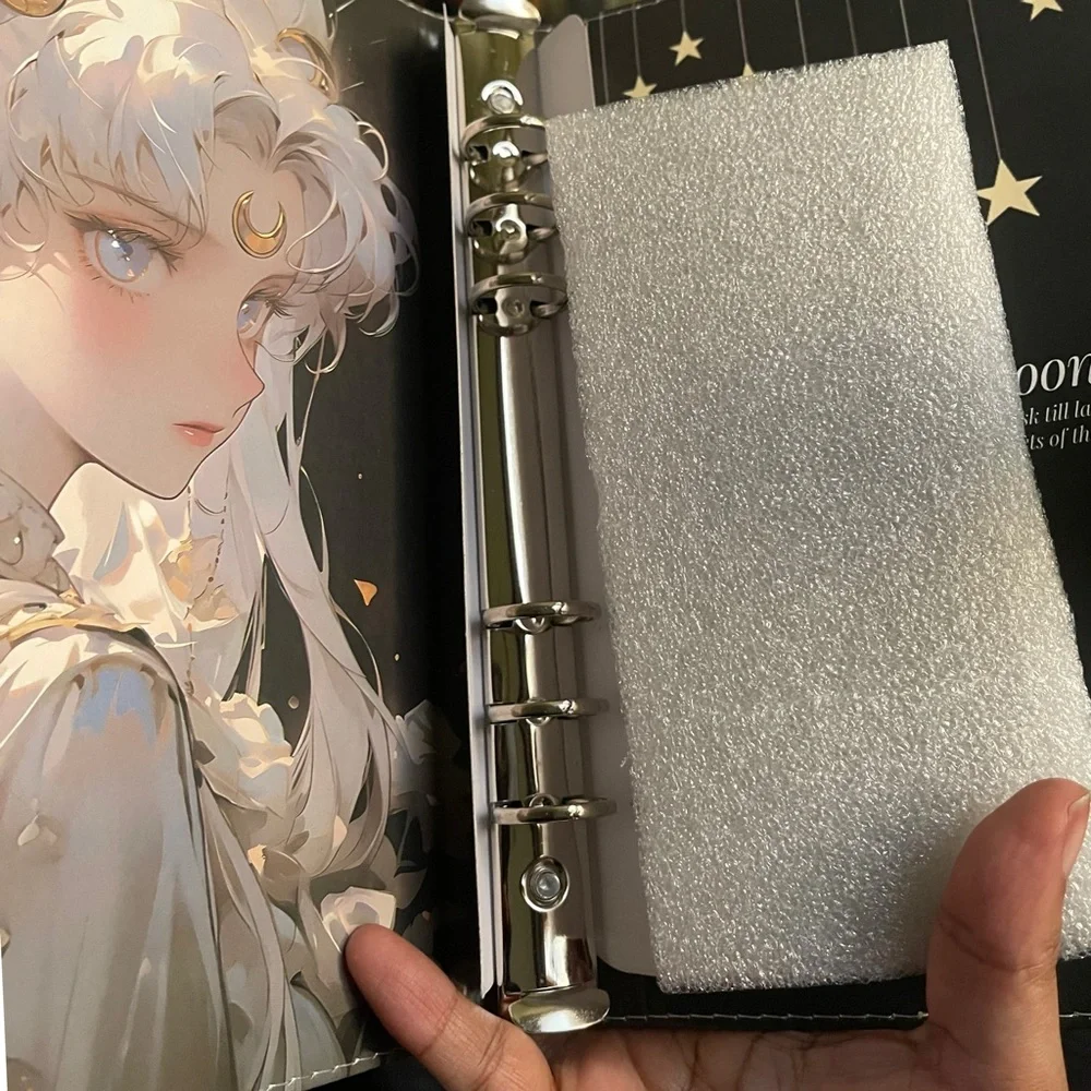 NEW Goth Anime PU Leather Binder Waifu Sailor Moon Goth Punk A5 Journal Notebook